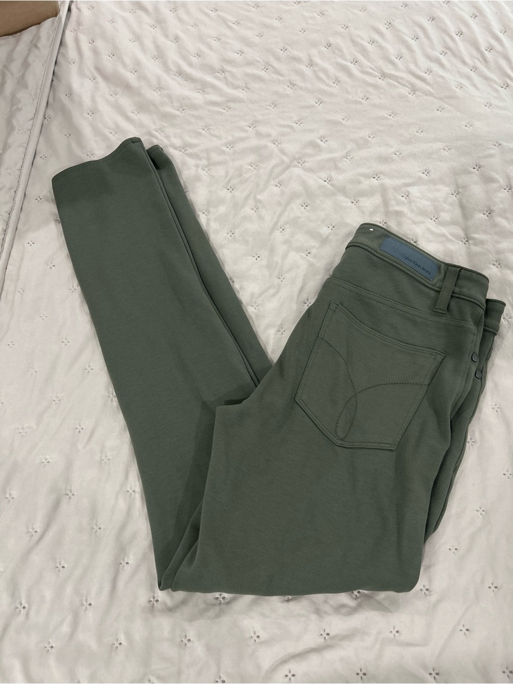 Calvin Klein Dark Olive Skinny Pants